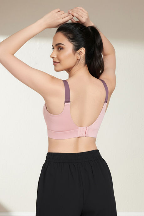 Zelocity High Impact Quick Dry Sports Bra - Peach Whip — image 3